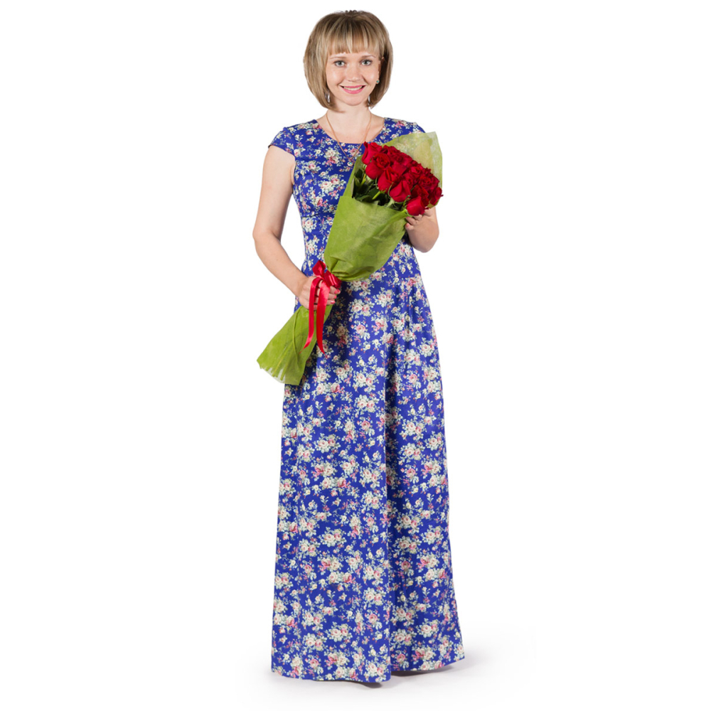 Букет из 25 красных роз в фетре